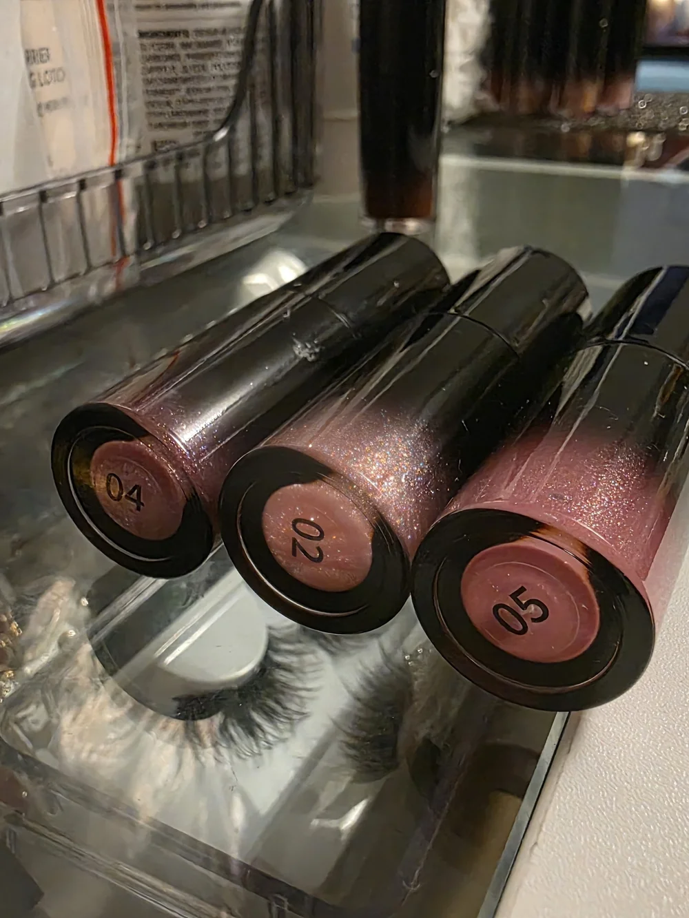 Plush Shimmer Lip Gloss Trio - Pink & Plum Shades